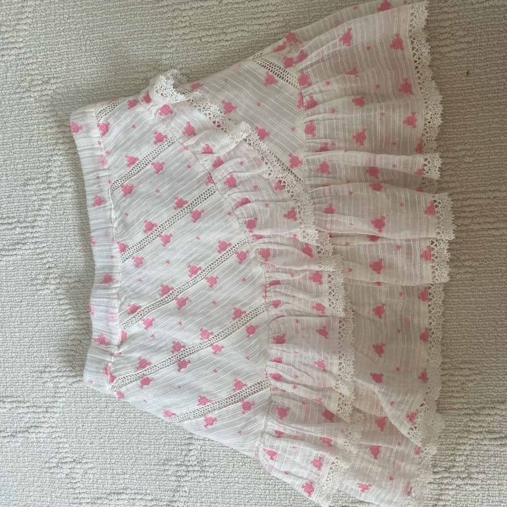 Love shack fancy mini skirt